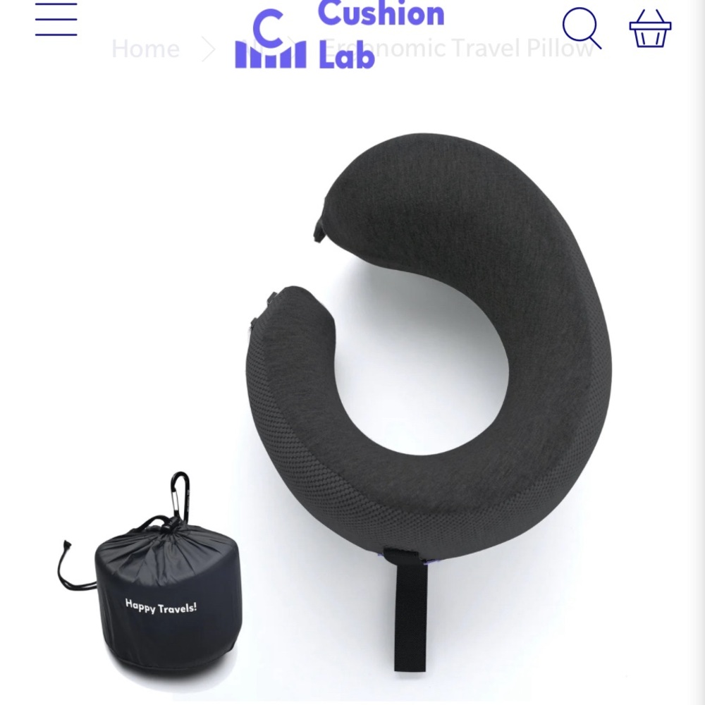Cushion Lab Ergonomic Travel Neck Pillow - Like New